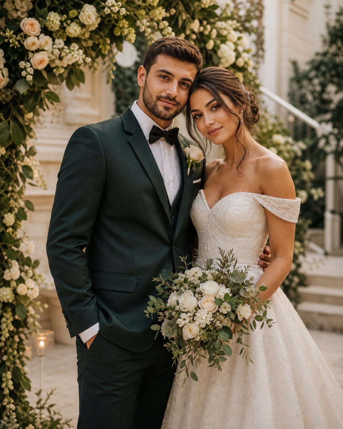 AI generisana premium slika detalja vencanja za CovenantOfLove pozivnicu