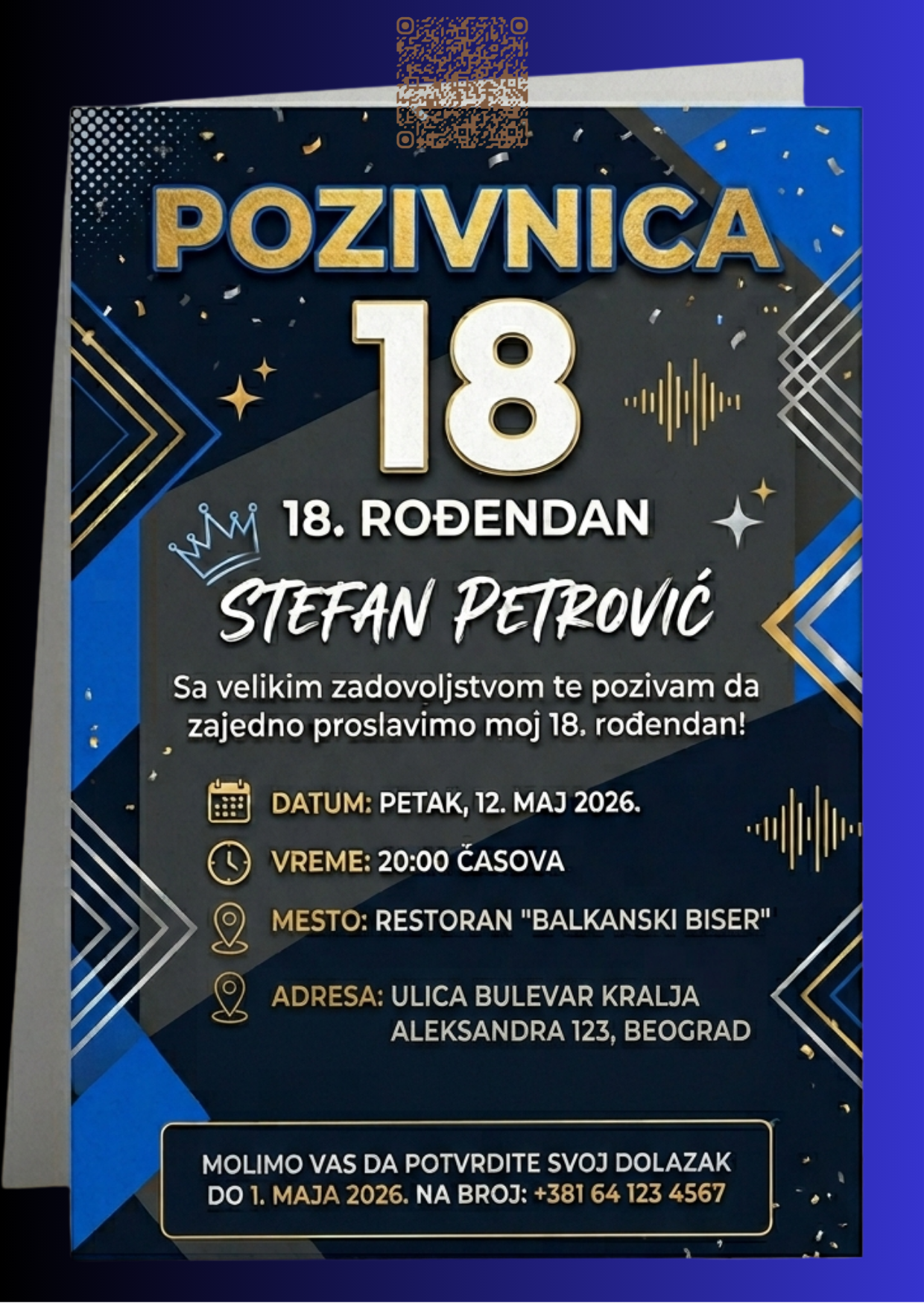 SKY stampana A6 pozivnica